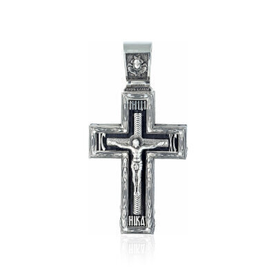 картинка Крест из серебра "Спаси и Сохрани" (97011) 